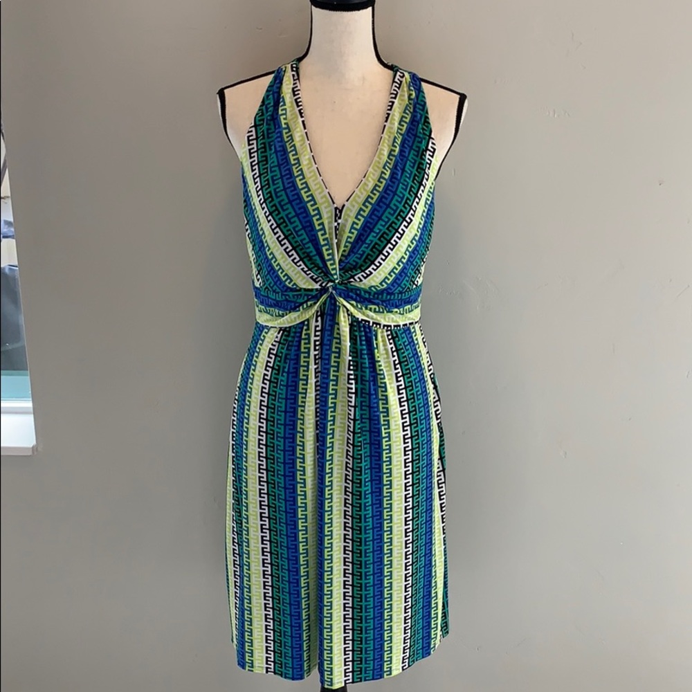 Laundry Dress Vibrant Print, Halter-like Neckline